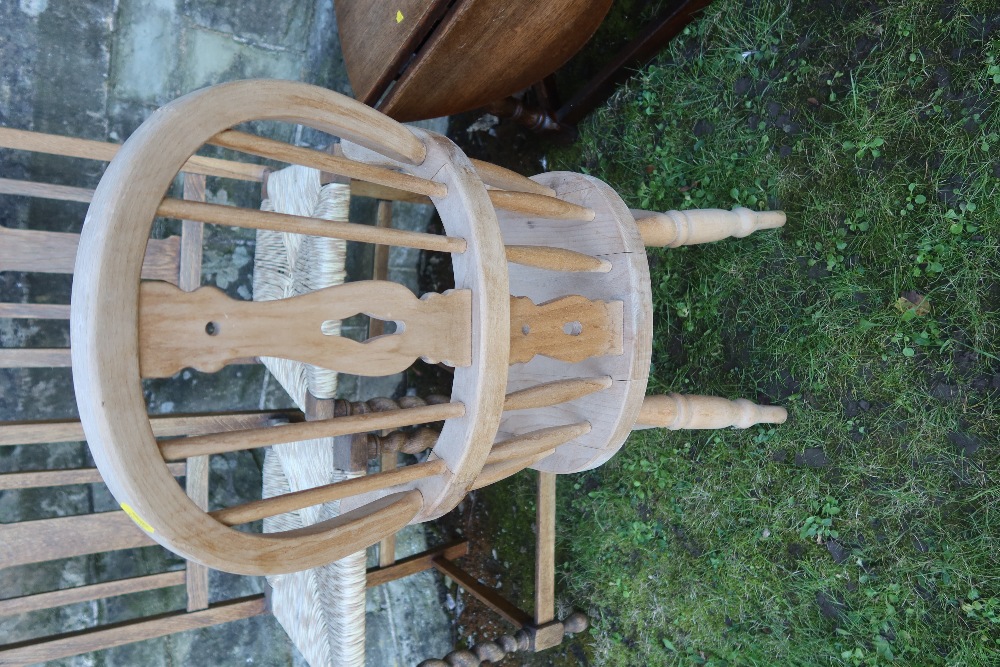 A child's Windsor arm chair together with two cane seated chairs and an occasional table - Image 8 of 9