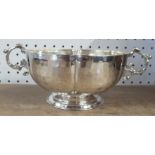 A silver two handled bowl, of shaped circular form, weight 8oz