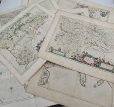 A folio of 17th century maps of Scotland, containing 22 maps (21 double page, 1 single page) most