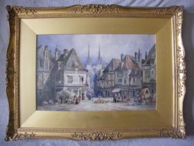 C J Keats, watercolour, Quimper