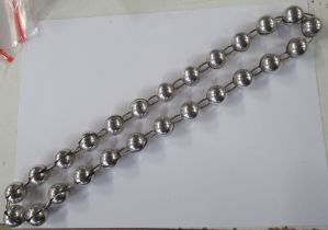 A Georg Jensen Danish silver necklace, stamped 925 S no.194, weight 222.5g total