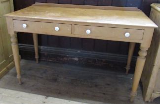 A pine washstand, width 48ins, depth 21ins, height 30ins