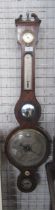 A 19th century J Caligari Birmingham mahogany banjo barometer