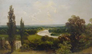 James Isaiah Lewis, oil on board, Richmond Hill,  39cm x 23cm