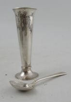An Arts and Crafts silver flower vase, London 1973 by Guild of Handicraft, 4.75 inches high,