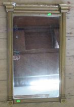 A gilt framed rectangular wall mirror, overall dimensions 31ins x 20ins