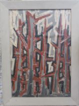 Zeljko Kujundzic, oil on board, Dead Forestt, abstract, 21ins x 15ins