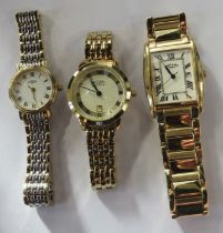 Three Rotary wrist watches, all with metal straps