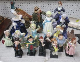 A collection of porcelain figures, to include Royal Doulton and Beswick