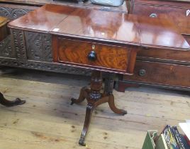 A 19th century work table, width 22ins, height 29ins