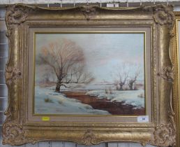 Alwyn Crawshaw, two oil on canvas, river scenes, 12ins x 15ins