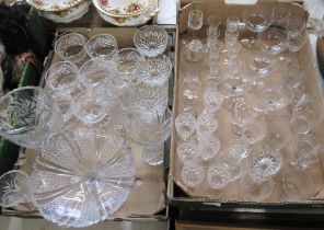 Two boxes of glassware including vases etc