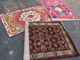 A collection of rugs