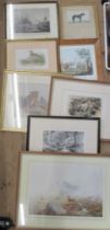 A collection of 19th century and later prints, including Maud Earl, hunting examples, some with