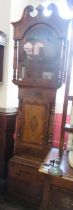 A 19th century mahogany long case clock, the painted dial signed S Smith, Dudley, height 90ins,