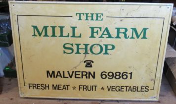 A Mill Farm Shop sign