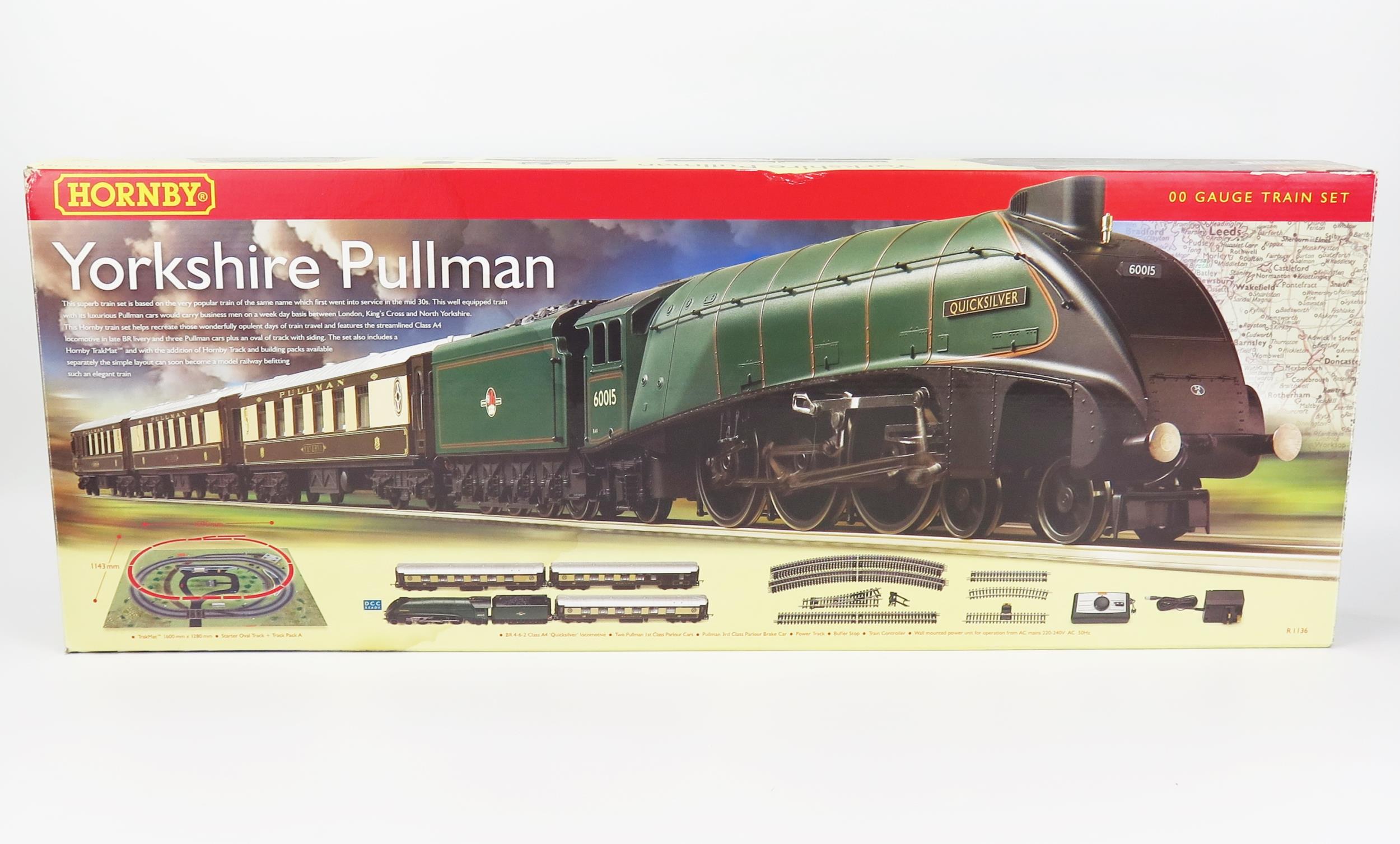 Hornby OO Gauge R1136 Yorkshire Pullman Train Set, DCC Ready - excellent in box (no trakmat)