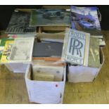 An extensive collection of Rolls-Royce, and Bentley brochures, advertising ephemera, Rolls- Royce