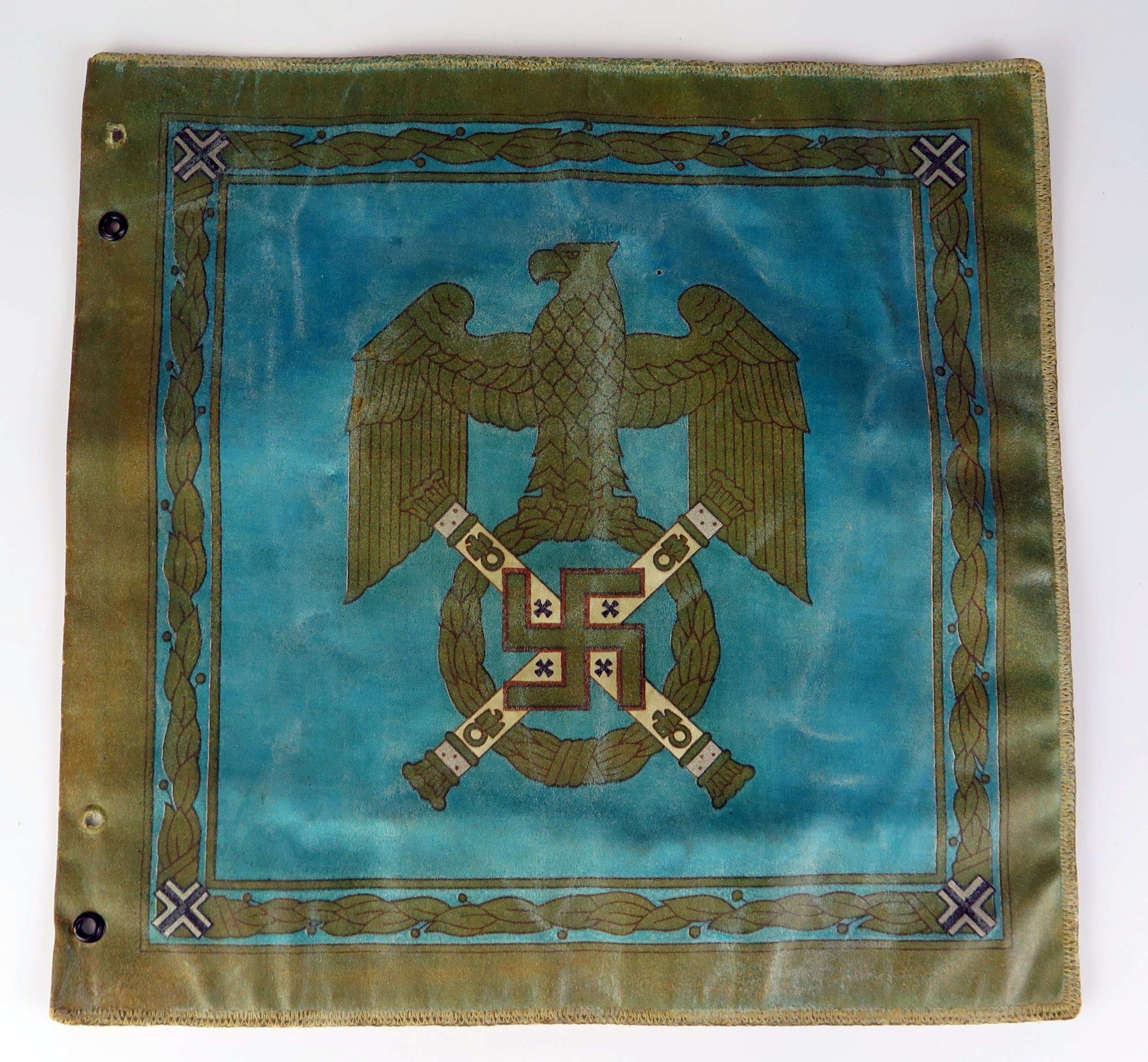 A German Third Reich Period Reichmarschall Herman Goring printed Command Pennant, 31 x 32cm.