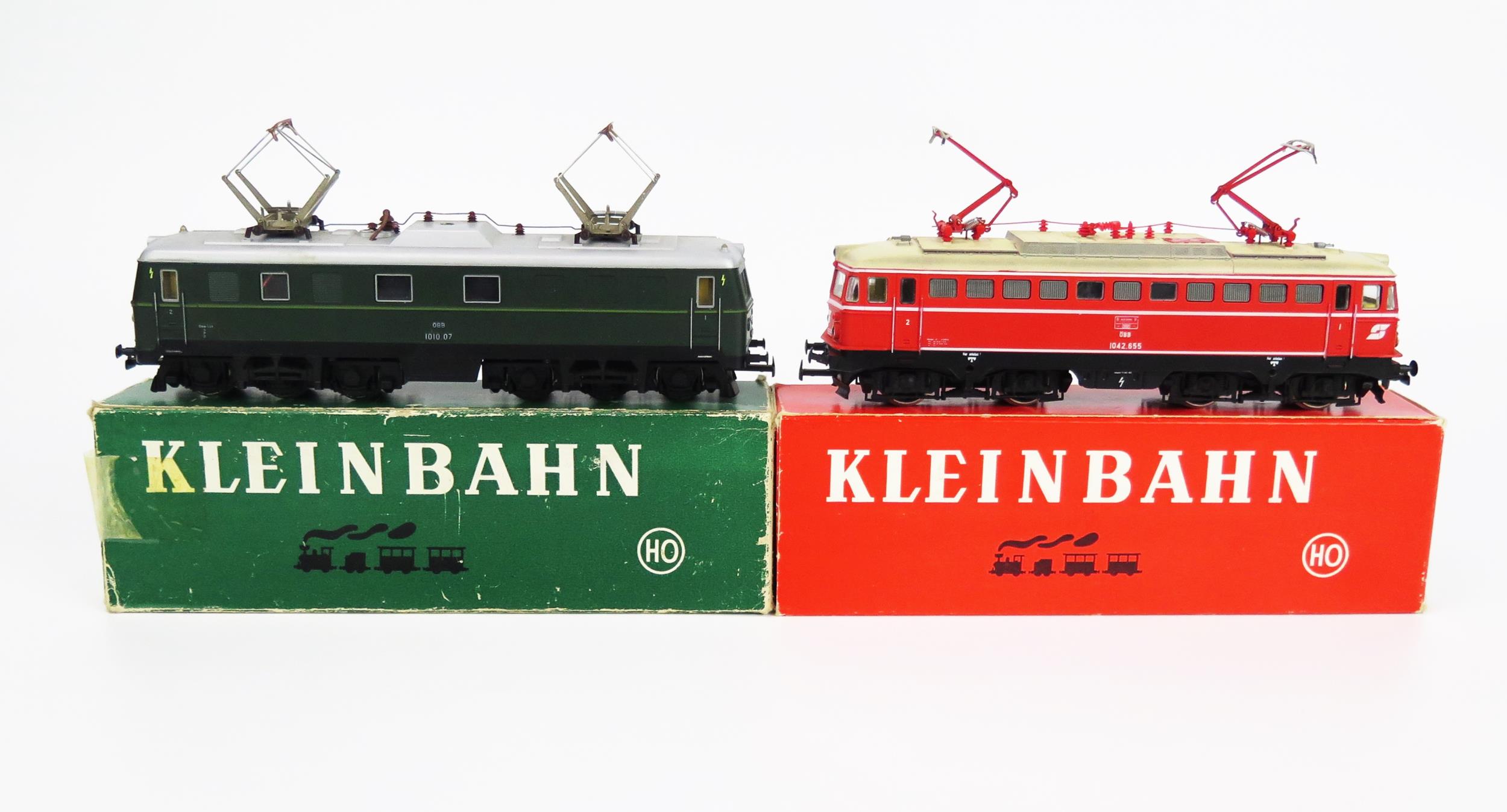 Kleinbahn (Austria) HO / OO Gauge Overhead twin motor electric locos - 1010 and OBB 1042 - excellent