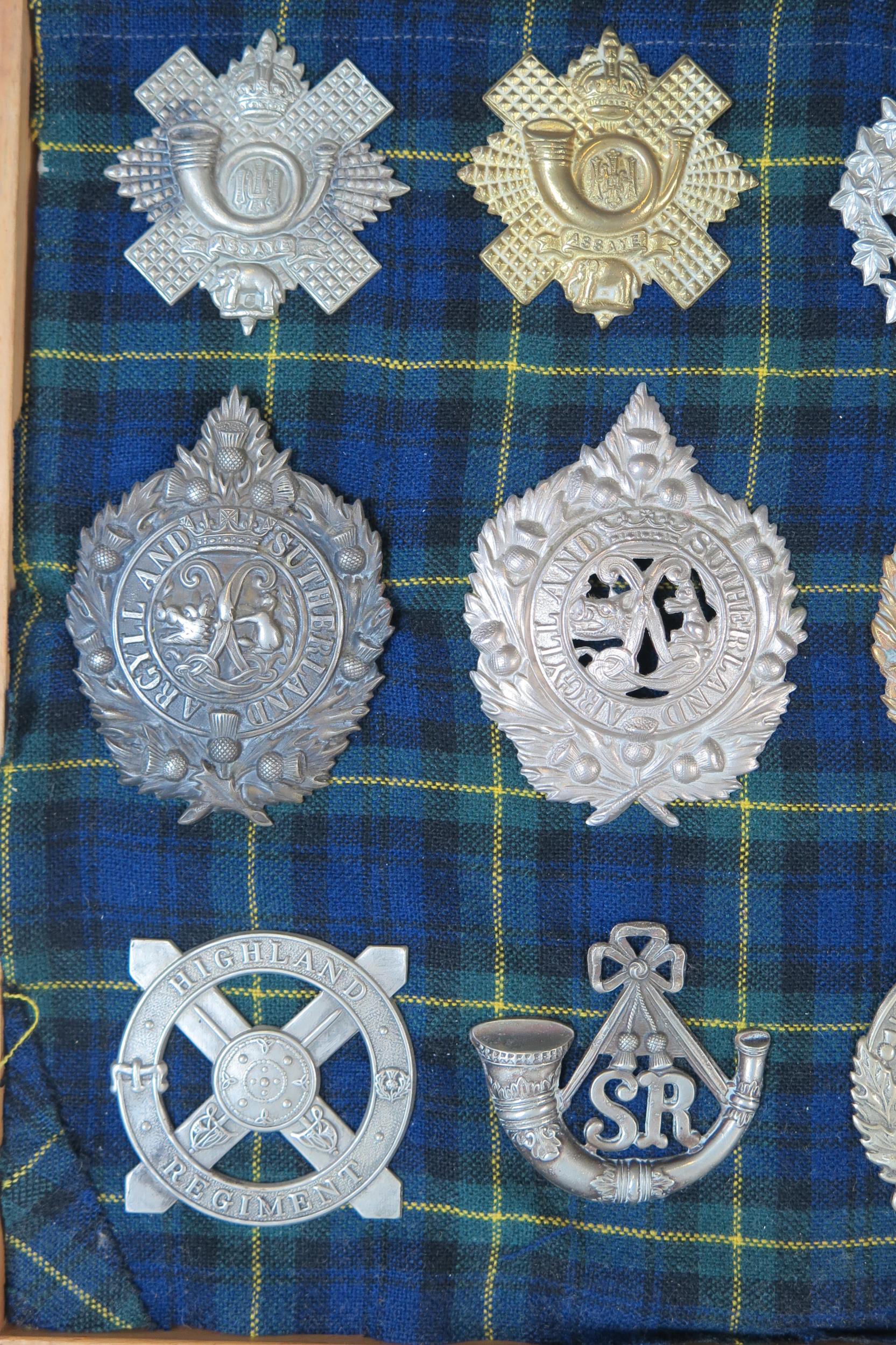 Collection of Military Helmet and Cap Badges including Gordon Highlanders, Tyneside Scottish, - Image 2 of 5