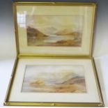 J. Douglas (Scottish 1858-1911), Pair of Highland Loch Scenes, watercolour, 56x39cm including glazed