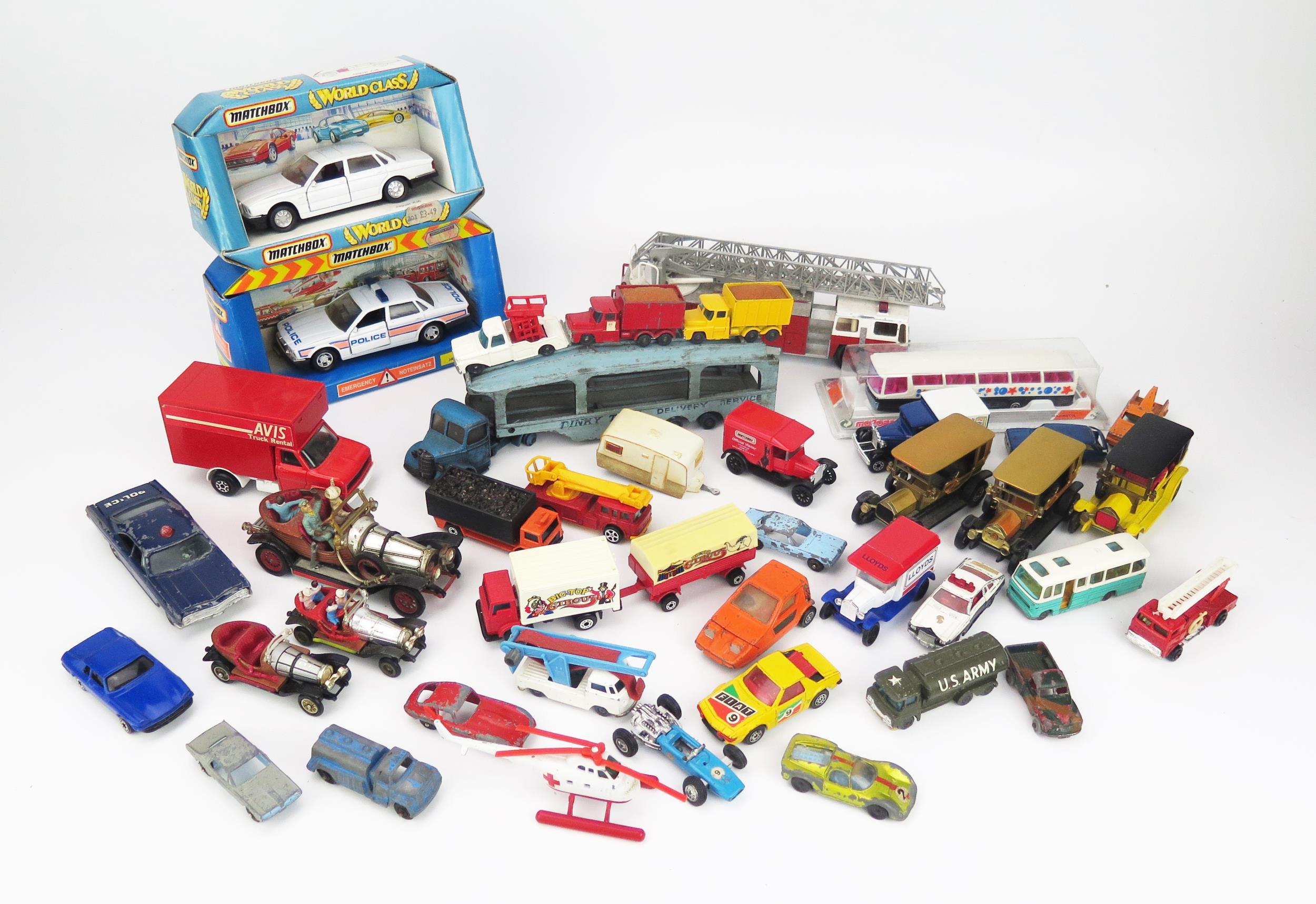 Assorted Mix of Vintage Diecast Including Matchbox, Corgi, Gamda Koor, Majorette, Dinky, Tomica,