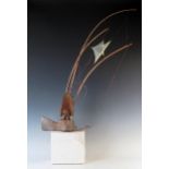Sue Gorrell Gallery 'Ships of The Way, Nautical Sculpture made from a mattock, trowel and other