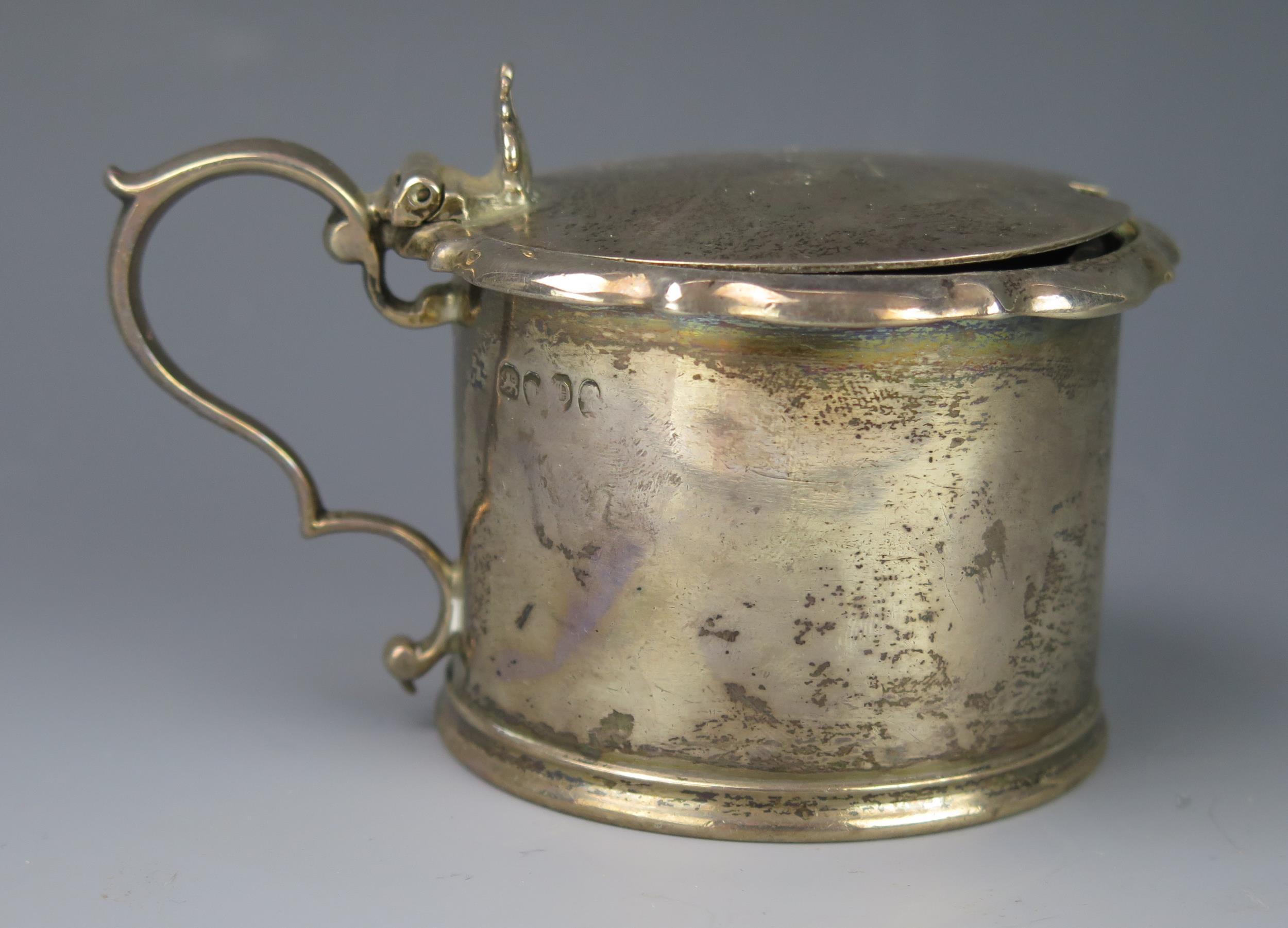 A Victorian silver mustard pot and cover, maker Edward, Edward Jnr., John & William Barnard, London,