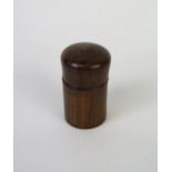 19th Century Treen Inkwell with spring loaded glass reservoir, 5.5cm