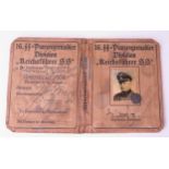 A Third Reich period SS identity book for B. Lohz, 16 SS Panzergrenadier Division "Reichsfuhrer SS",