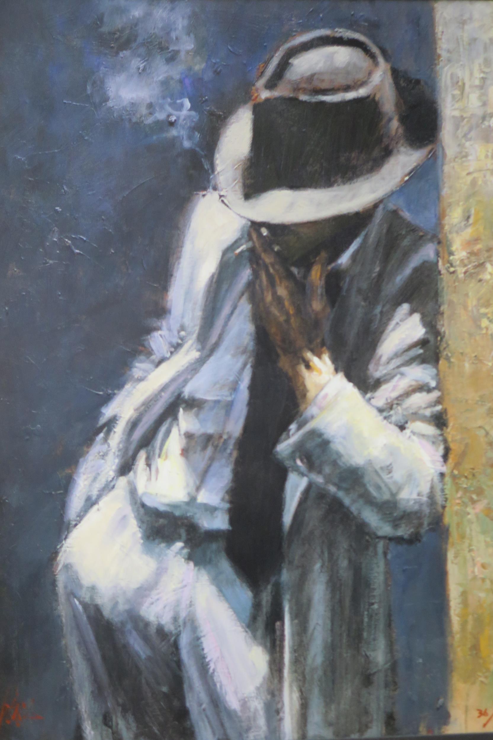Fabian Perez, Man in White Suit, limited edition hand finished giclée print 36/75, signed, 129x104cm - Image 2 of 5