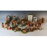 A collection of Border resin Beatrix Potter figurines, includes Peter Rabbit, Jeremy Fisher, Hunca