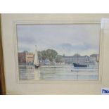 Ray Balkwill (b.1948) 'High Water at Topsham', Watercolour, pencil signed with artist's label verso,