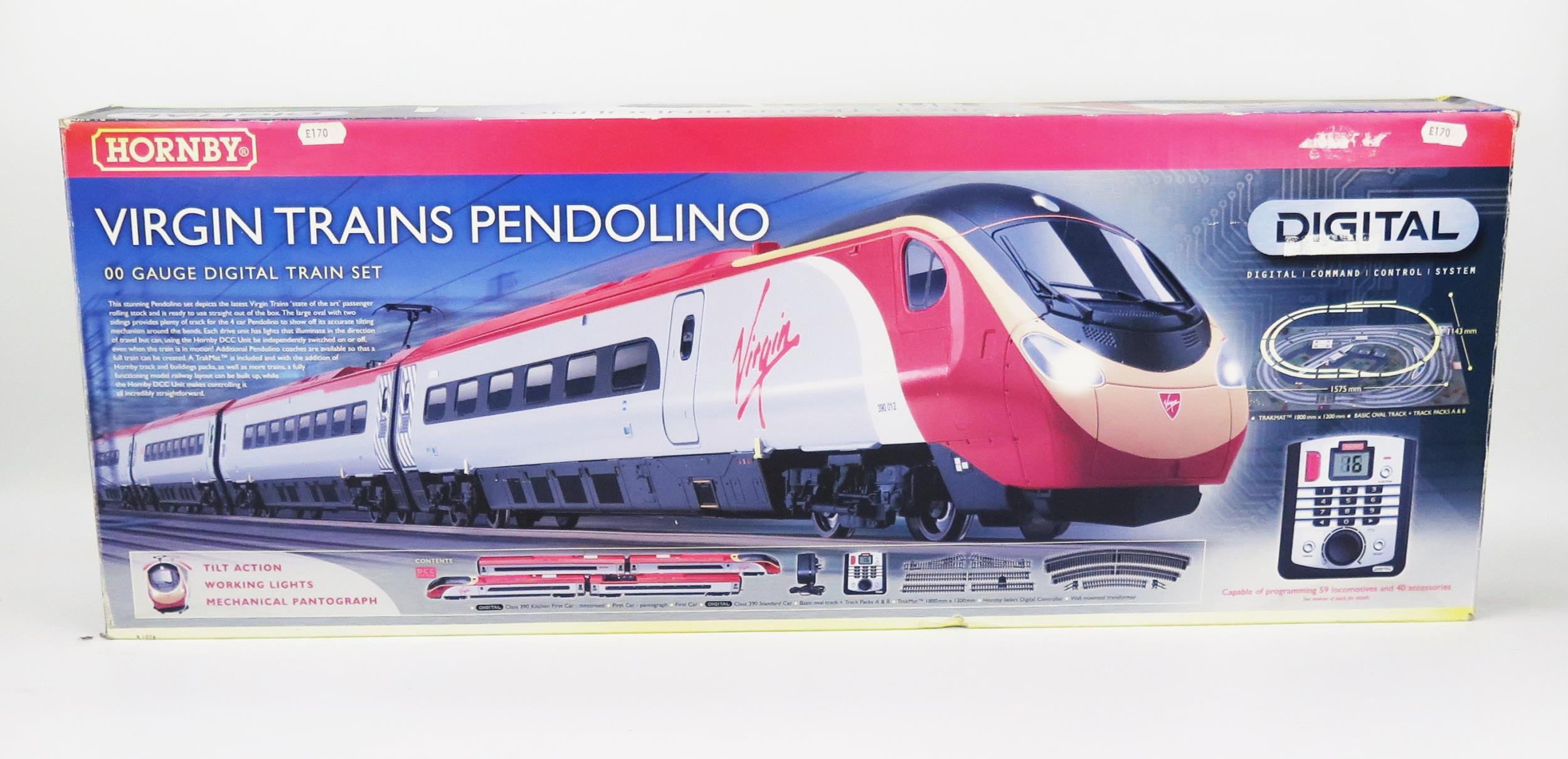 Hornby OO Gauge 1076 Virgin Trains Pendolino Digital Train Set - excellent in faded box