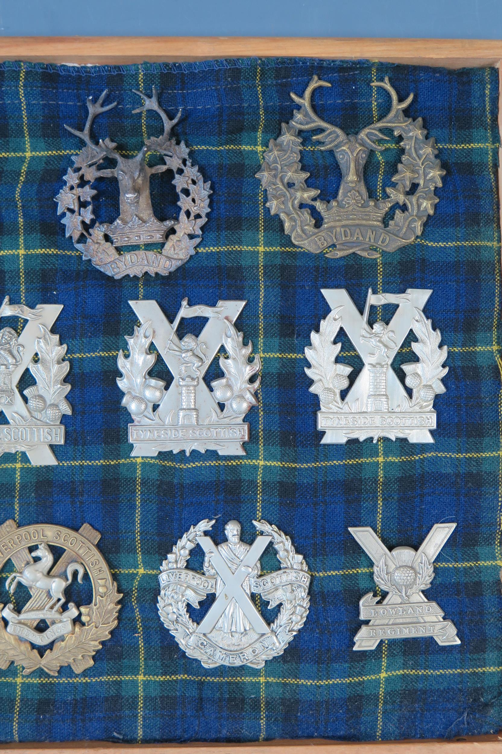 Collection of Military Helmet and Cap Badges including Gordon Highlanders, Tyneside Scottish, - Image 5 of 5