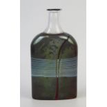 A Bertil Vallien, Kosta Boda variegated flask, signed to the base, No 500/1,17.5cm high.