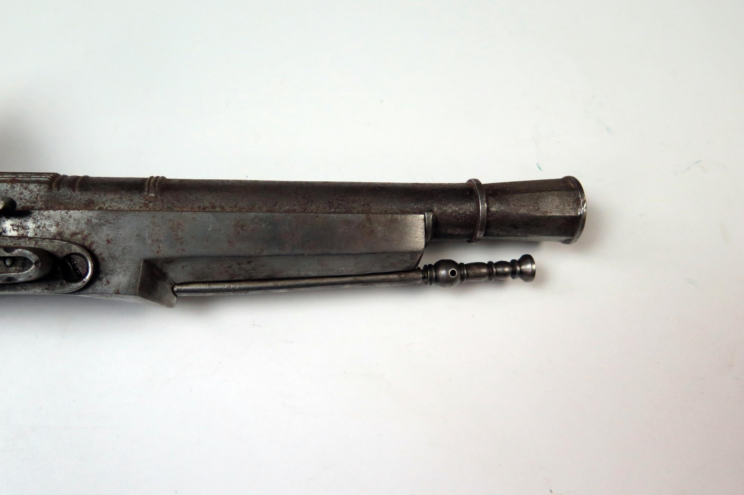 18th Century Style Flintlock Pistol, all steel construction, 7/75" barrel - Image 4 of 6