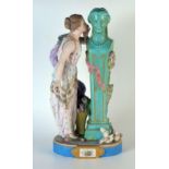 Late 19th Century Vion and Baury Biscuit Porcelain Figural Group of a young woman telling her secret