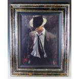 Fabian Perez, Man in Black Suit III, limited edition hand finished giclée print 156/195, signed