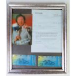 Ken Dodd Signed Letter with postcard and 2002 tickets