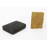 A Gilt Filigree Needle Case with silk lining and in original shagreen case, late 18th / early 19th