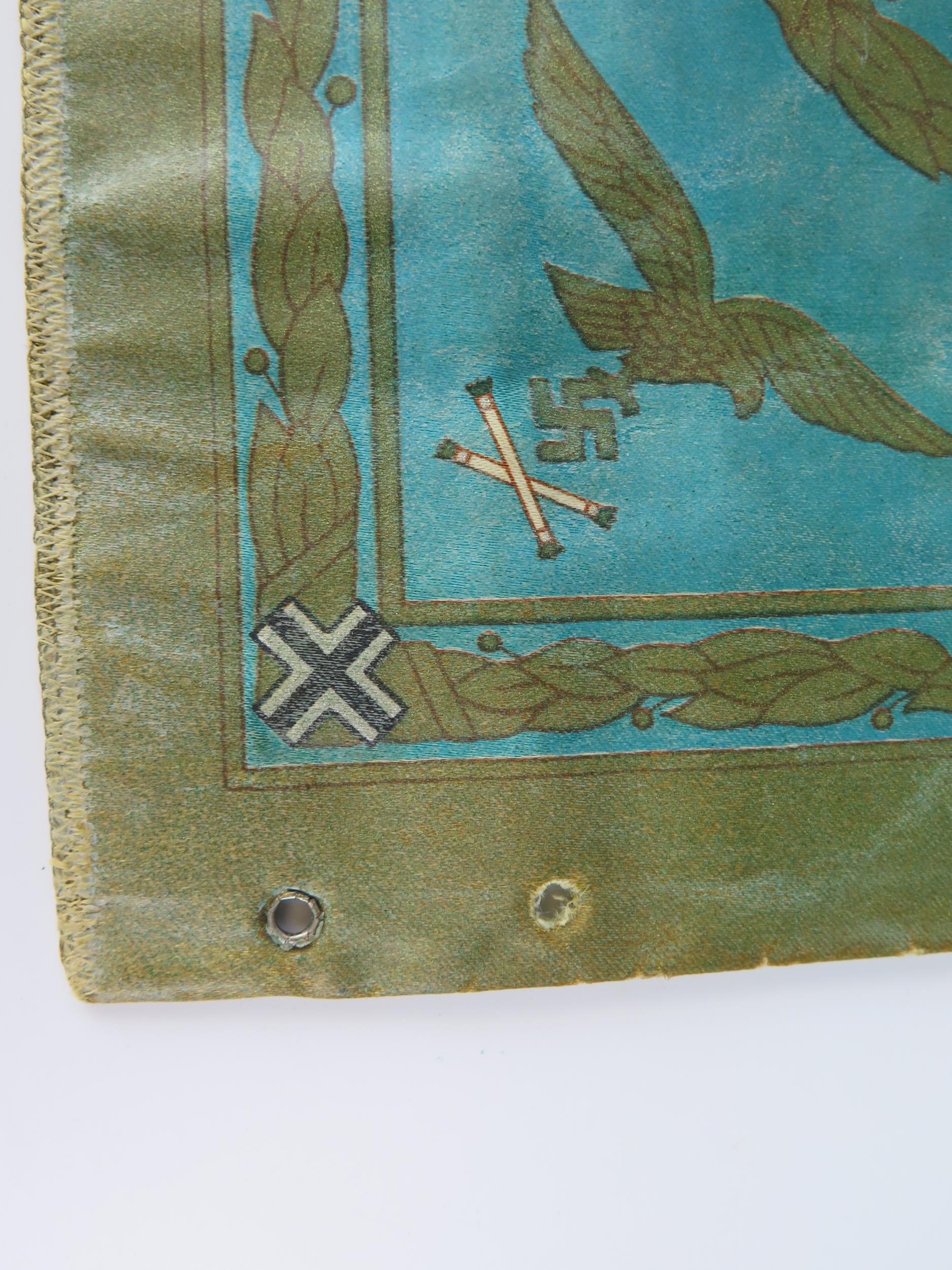 A German Third Reich Period Reichmarschall Herman Goring printed Command Pennant, 31 x 32cm. - Image 8 of 8