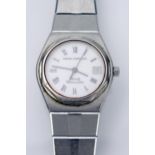 Girard Perregaux Laureato Quartz 26mm Steel Cased Wristwatch, back no. 25418, 4460 2 AC. Not running