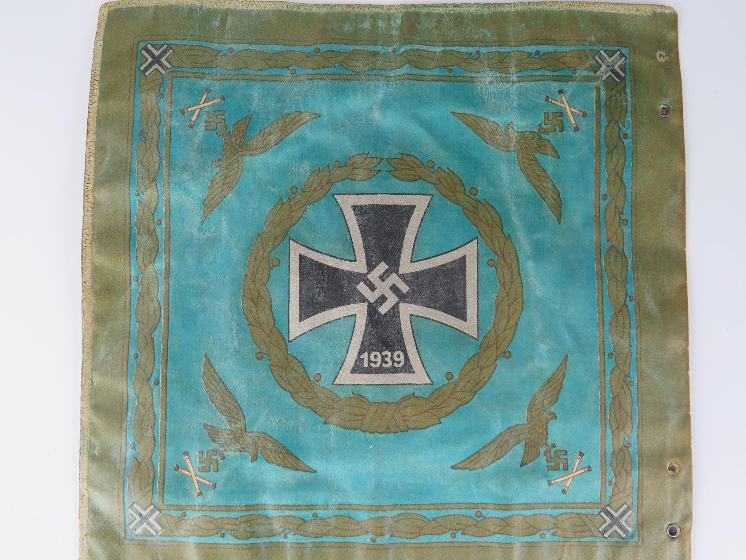 A German Third Reich Period Reichmarschall Herman Goring printed Command Pennant, 31 x 32cm. - Image 6 of 8