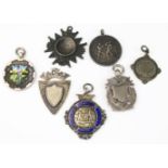 A collection of assorted sporting medals and medallions, various makers and dates, total weight of