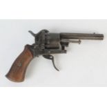 Pocket Revolver, 7mm rimfire, markings to barrel