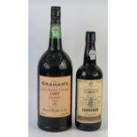 One 150cl bottle Graham's vintage port 1987 and one bottle Sandeman Tawny Port, (2).