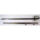 A Replica 1796 Pattern Heavy Cavalry Trooper’s Sword, Blade 35” marked ‘J J Runkel Solingen’