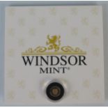 Windsor Mint 14ct Gold Republique du Congo 50 Franc Miniature Commemorative coin